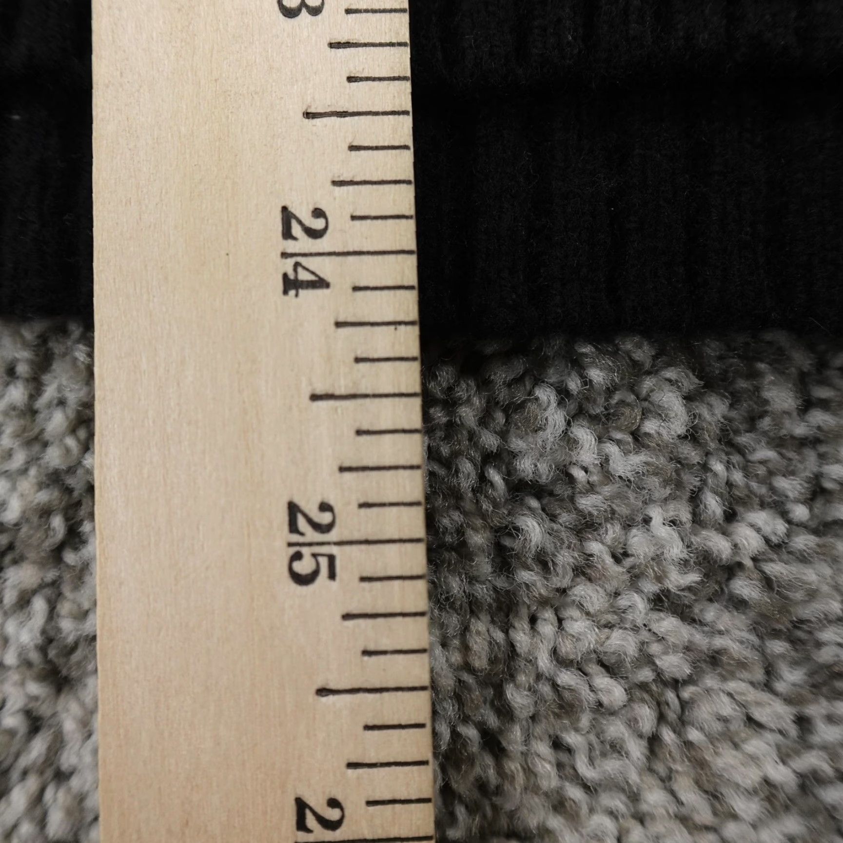 JCPenney JC Penney Sweater Womens L Black Cable Knit Merino Wool Blend V Neck Pullover Size L / US 10 / IT 46 - 7 Thumbnail