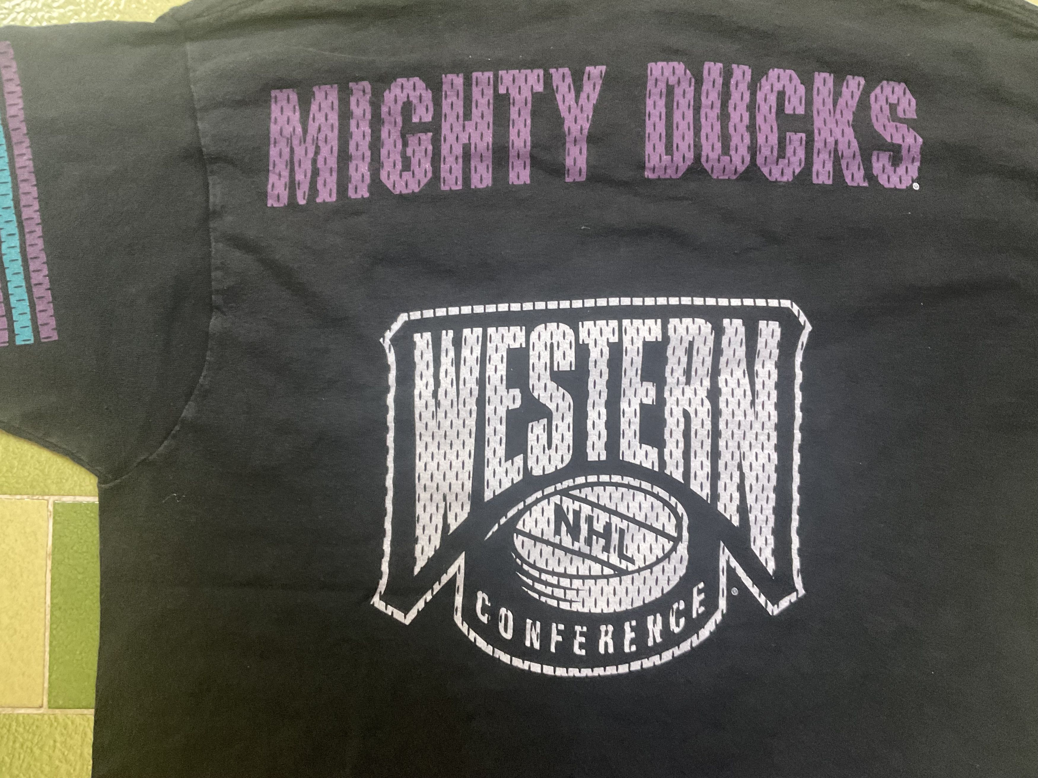 NHL Vintage 90s Mighty Ducks T-Shirt Western Conference 2 Sided Size US M / EU 48-50 / 2 - 5 Thumbnail