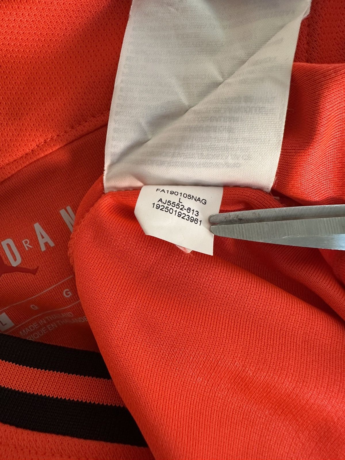 Jordan Brand PSG x Jordan 2019/20 Third Jersey Orange Size US L / EU 52-54 / 3 - 8 Thumbnail
