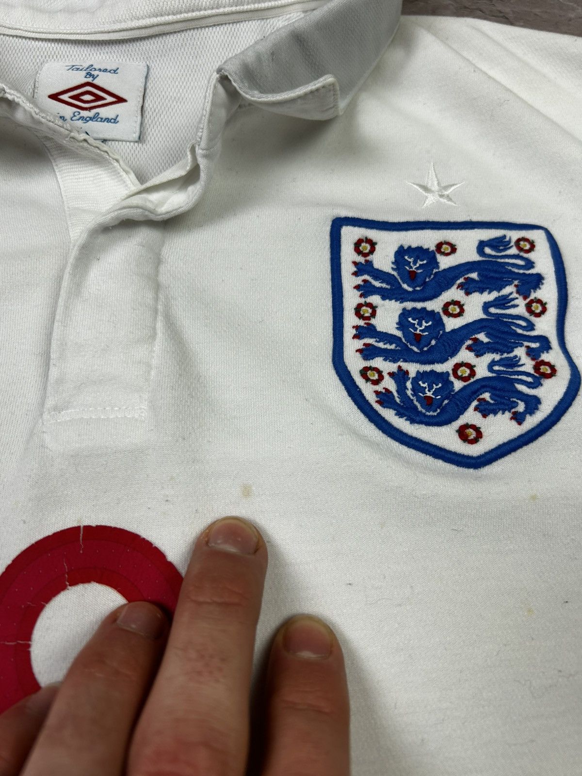 Umbro × Vintage ENGLAND UMBRO 2012 EURO FOOTBALL HOME JERSEY #8 LAMPARD Size US M / EU 48-50 / 2 - 9 Thumbnail