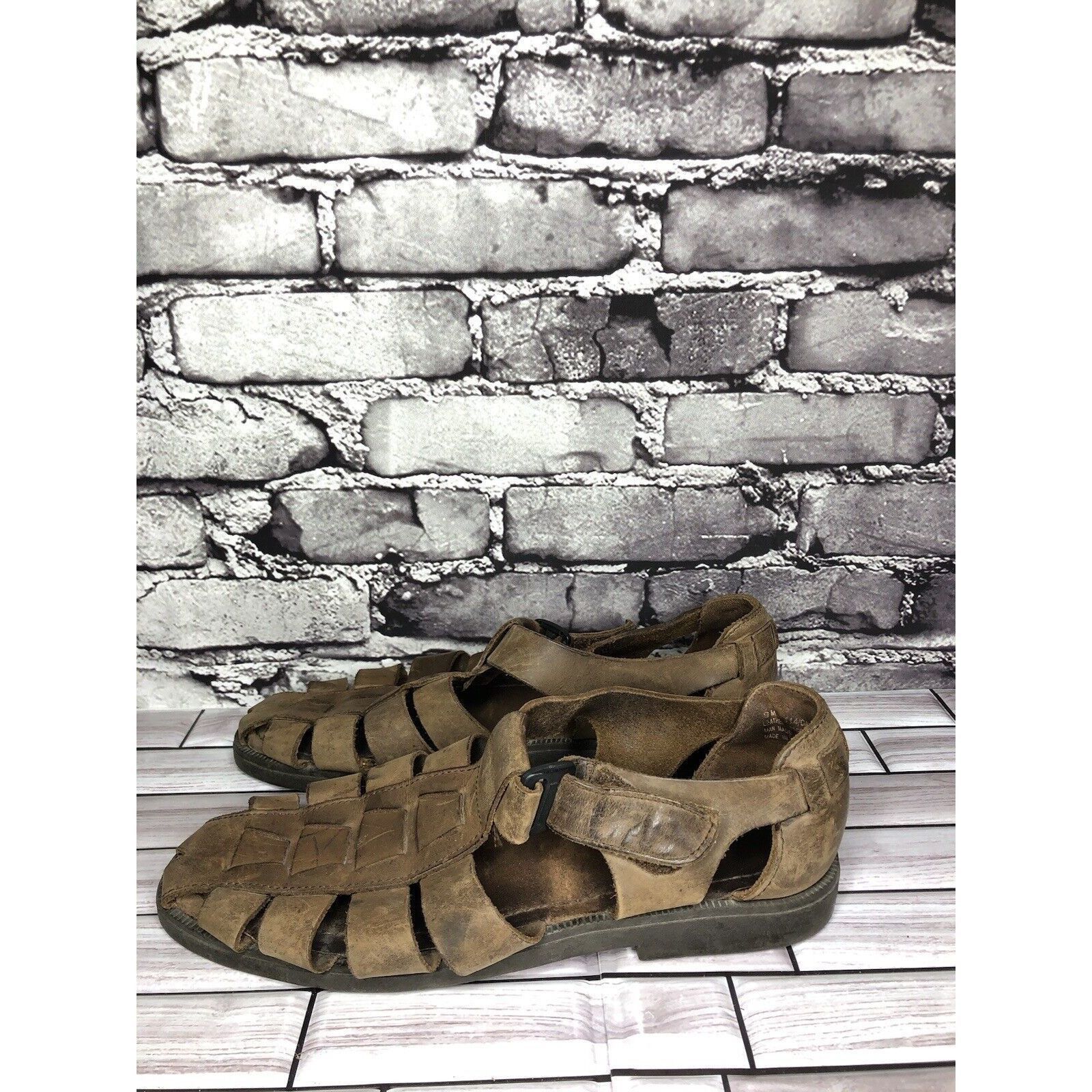 Other Claybrooke Footwear Brown Leather Fisherman Hiking Strap San Size US 9 / EU 42 - 15 Thumbnail