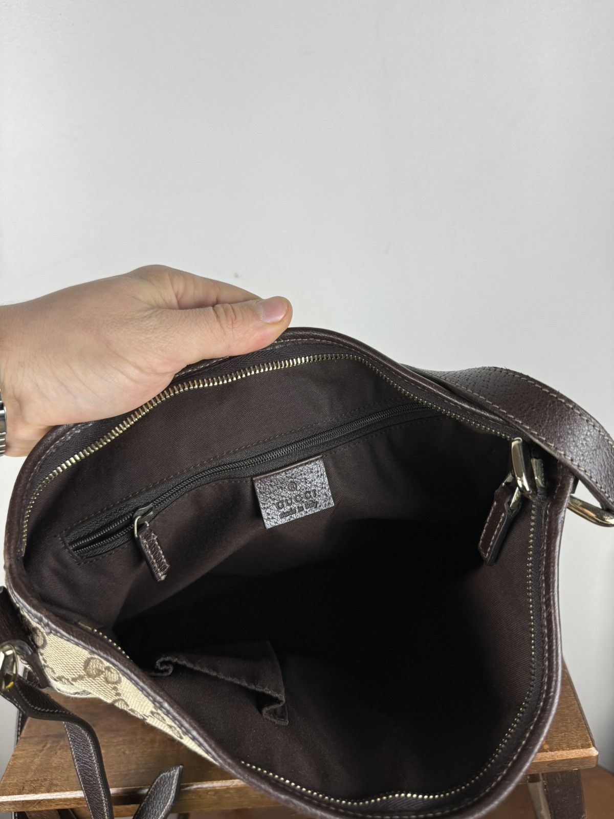 Gucci Luxury shoulder messenger bag Gucci Abbey GG original item Size ONE SIZE - 8 Thumbnail