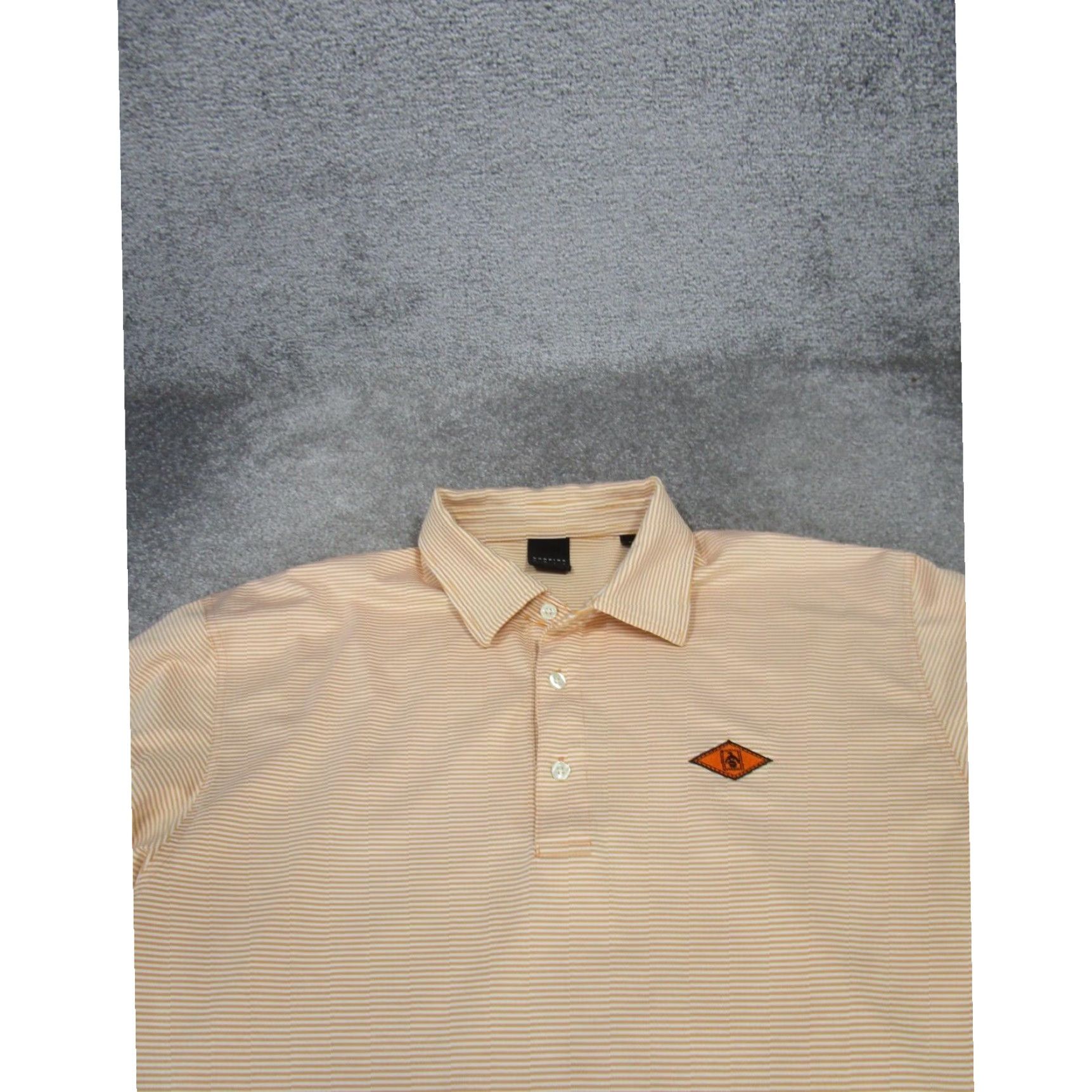 Vintage Dunning Mens Golf Polo Shirt XL Extra Large Pink Striped Size US XL / EU 56 / 4 - 2 Thumbnail