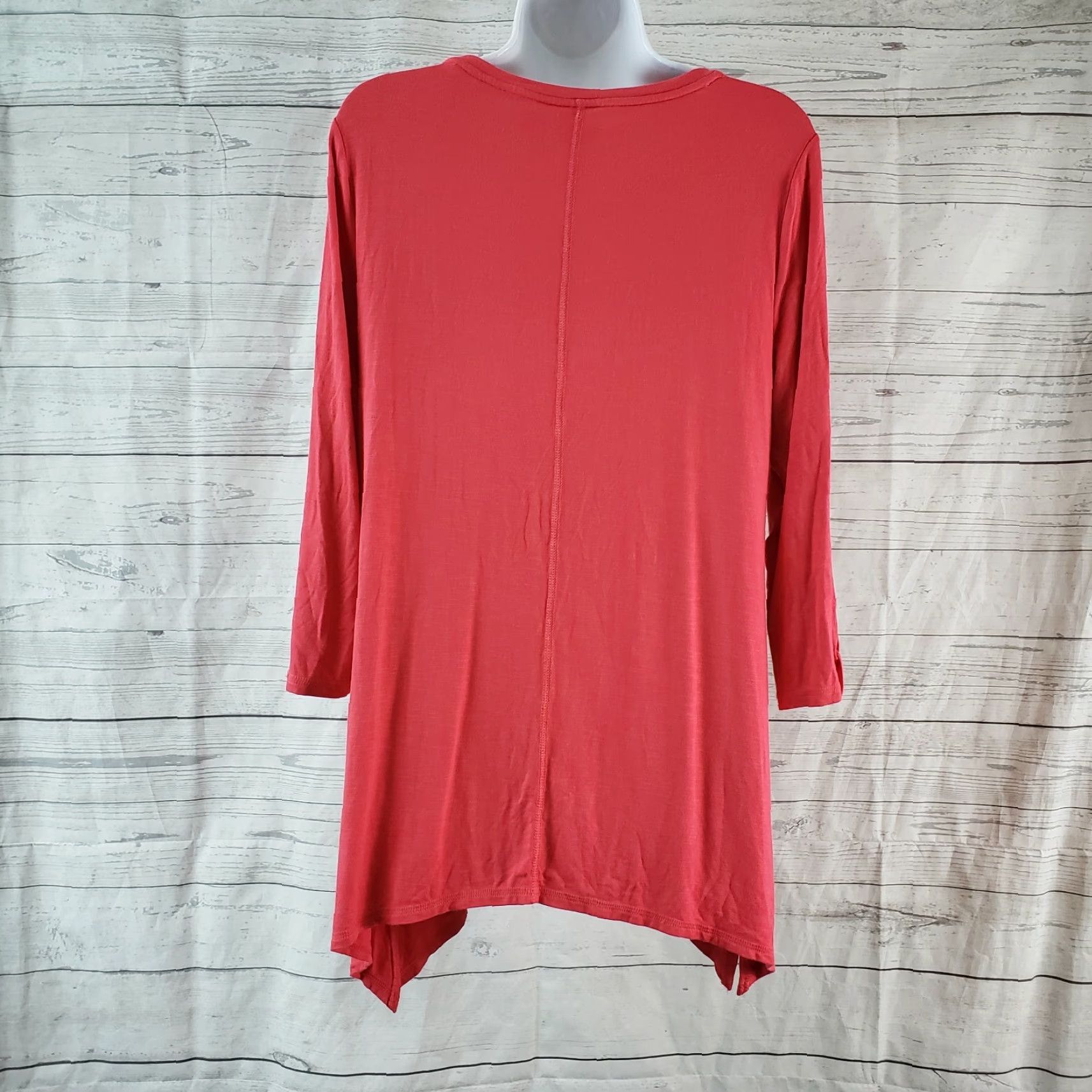 Vintage Chico's Zenergy Women’s Tunic Top M Pink 3/4 Sleeve Round Neck Pullover Blouse Shirt Womens Size M / US 6-8 / IT 42-44 - 4 Thumbnail