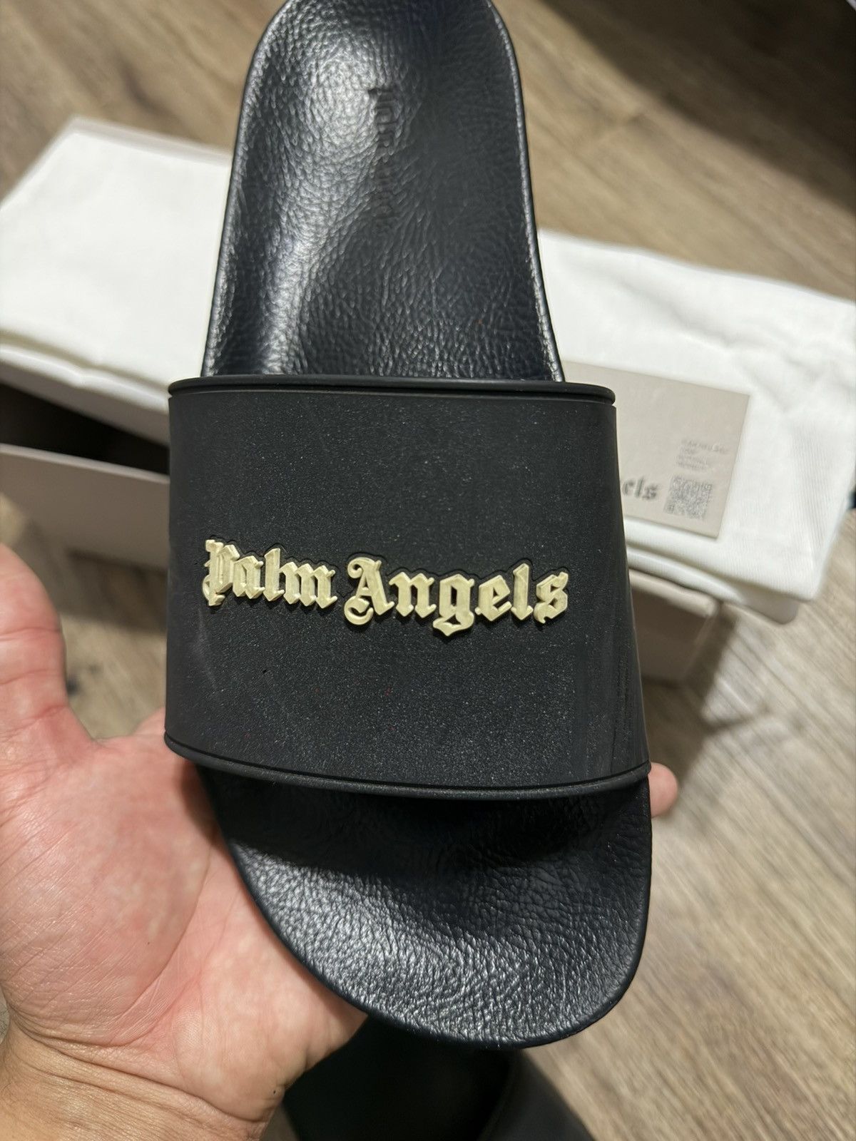 Palm Angels Palm Angels Classic Logo Pool Slides Size US 10 / EU 43 - 3 Thumbnail