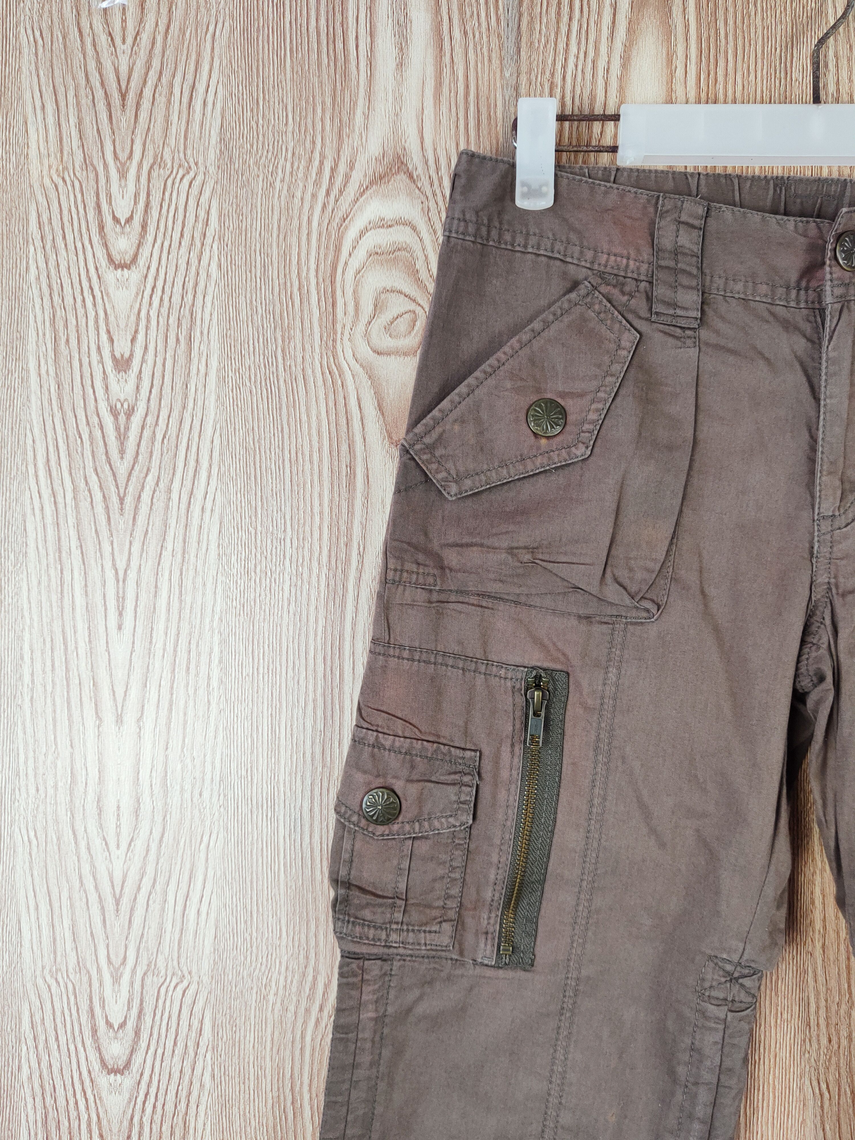 Japanese Brand Japan Brown Multipocket Cargo Short cropped Pants #W447 Size US 29 - 3 Thumbnail