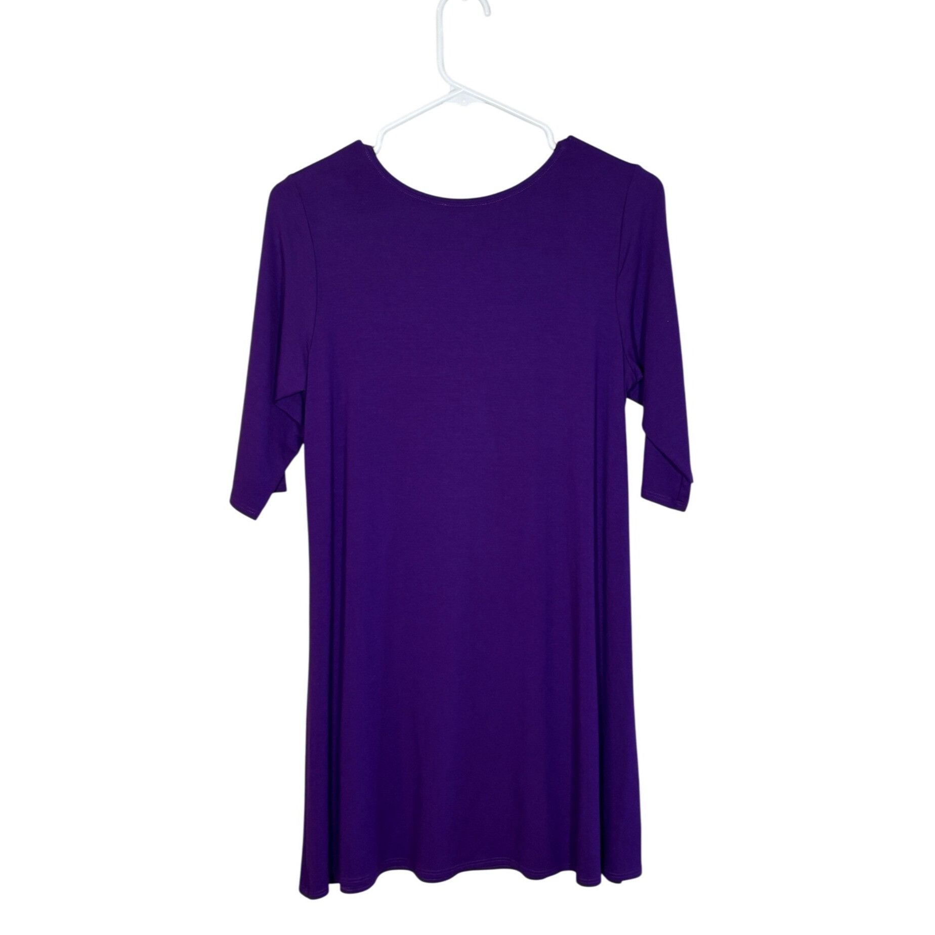 Eileen Fisher Eileen Fisher Women’s Petite Purple Tunic Top PM Scoop Neck Size M / US 6-8 / IT 42-44 - 4 Thumbnail
