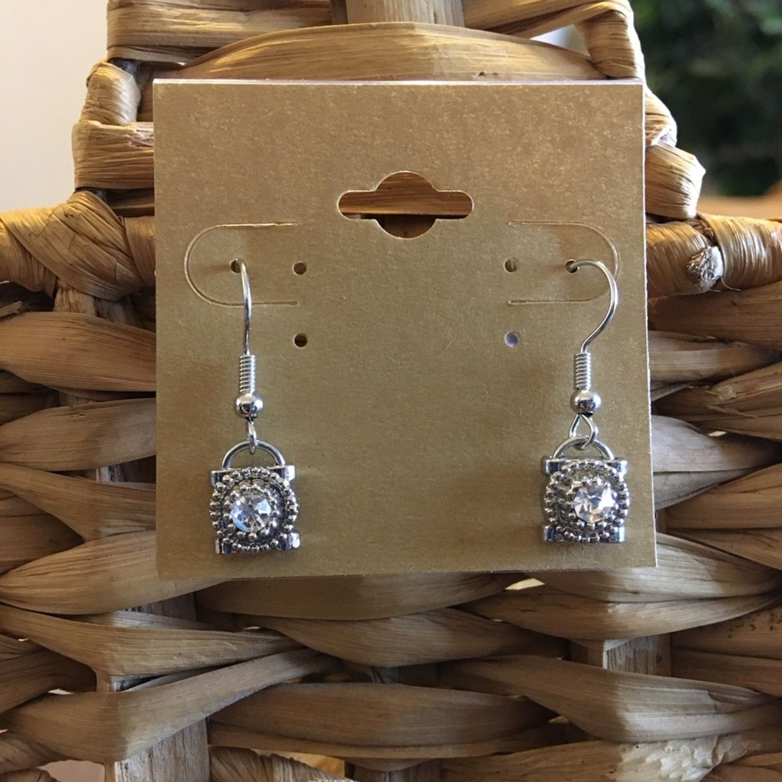 Vintage Vintage repurpose faceted glass silver earrings Size ONE SIZE - 1 Thumbnail
