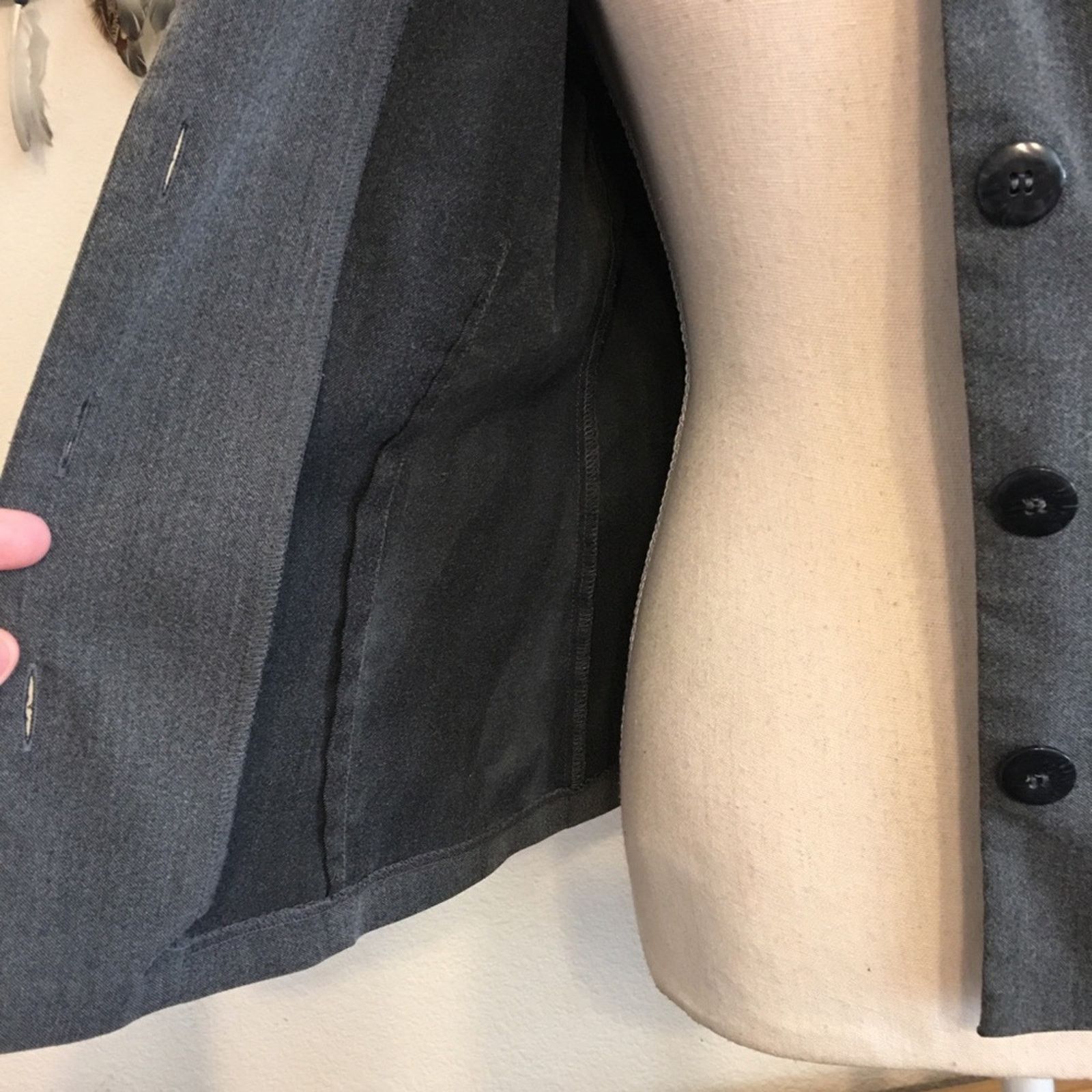 Other Mixit gray button front jacket 10 Size L / US 10 / IT 46 - 6 Thumbnail