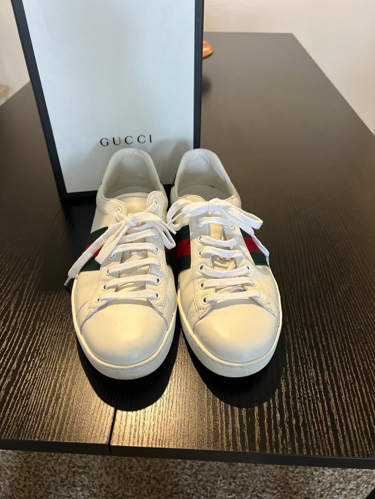 Gucci Gucci Ace Sneakers White Low Tops 10 Leather Size US 10 / EU 43 - 2 Thumbnail