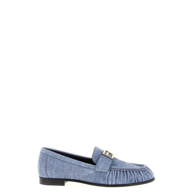 FENDI Baguette Blue Denim Loafers New & Authentic (Women's s