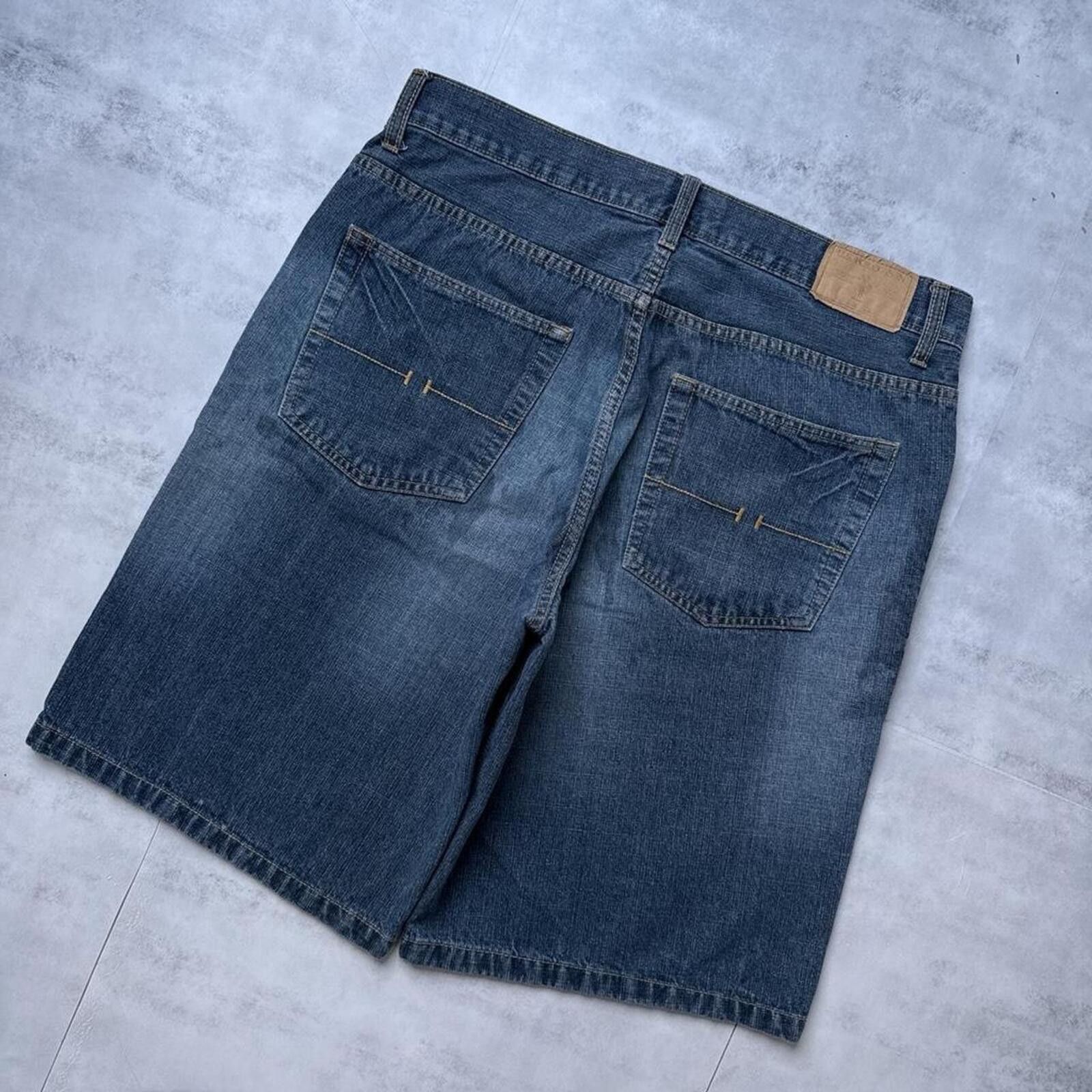 True Religion Y2K U.S. Polo Assn 00s Baggy Denim Shorts Size US 32 / EU 48 - 3 Thumbnail