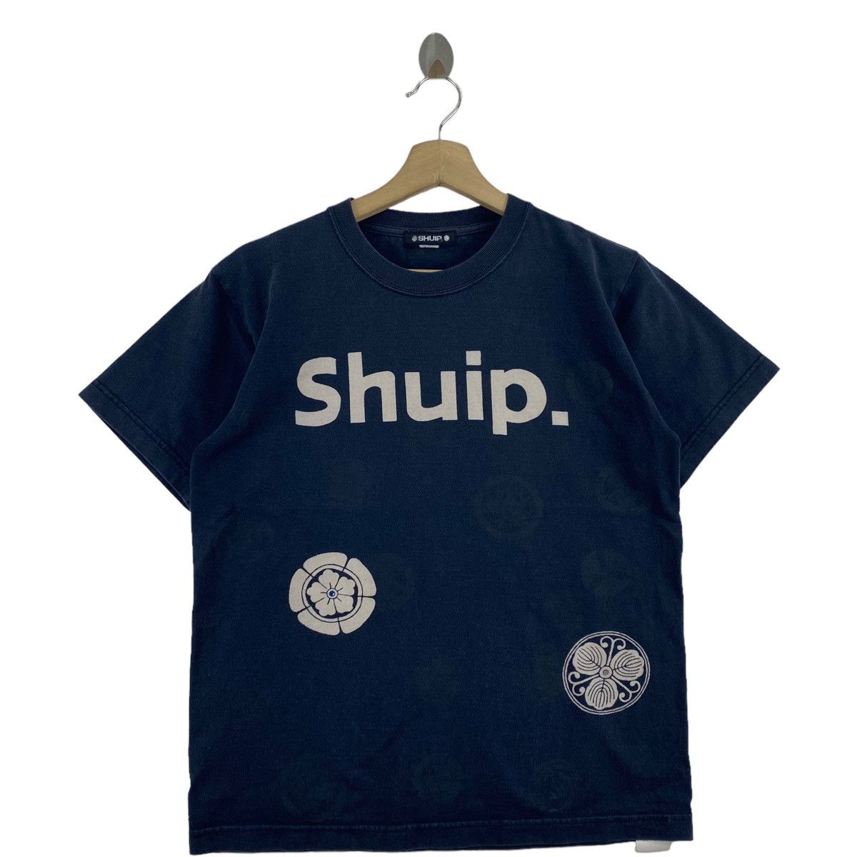 Japanese Brand SHUIP Japanese Brand Print Navy Short Sleeve Shirt Size US S / EU 44-46 / 1 - 1 Thumbnail