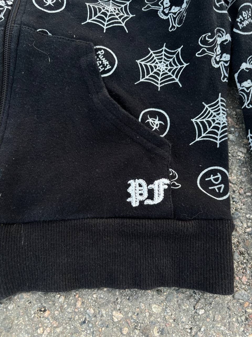 Japanese Brand × Vintage Vintage Y2K Funky Punkyfish Spider Print Opium Zip Up Hoodie Size US S / EU 44-46 / 1 - 2 Thumbnail