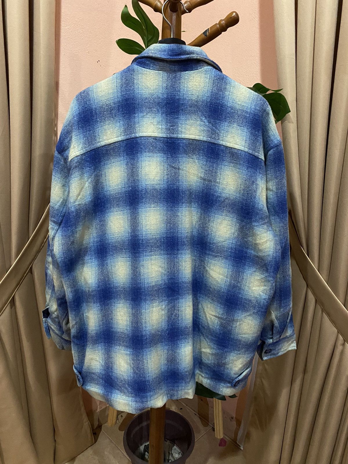 Japanese Brand Belle Paule Vintage Blue Plaid Wool Jacket - Retro Zip-Up Size US M / EU 48-50 / 2 - 14 Thumbnail