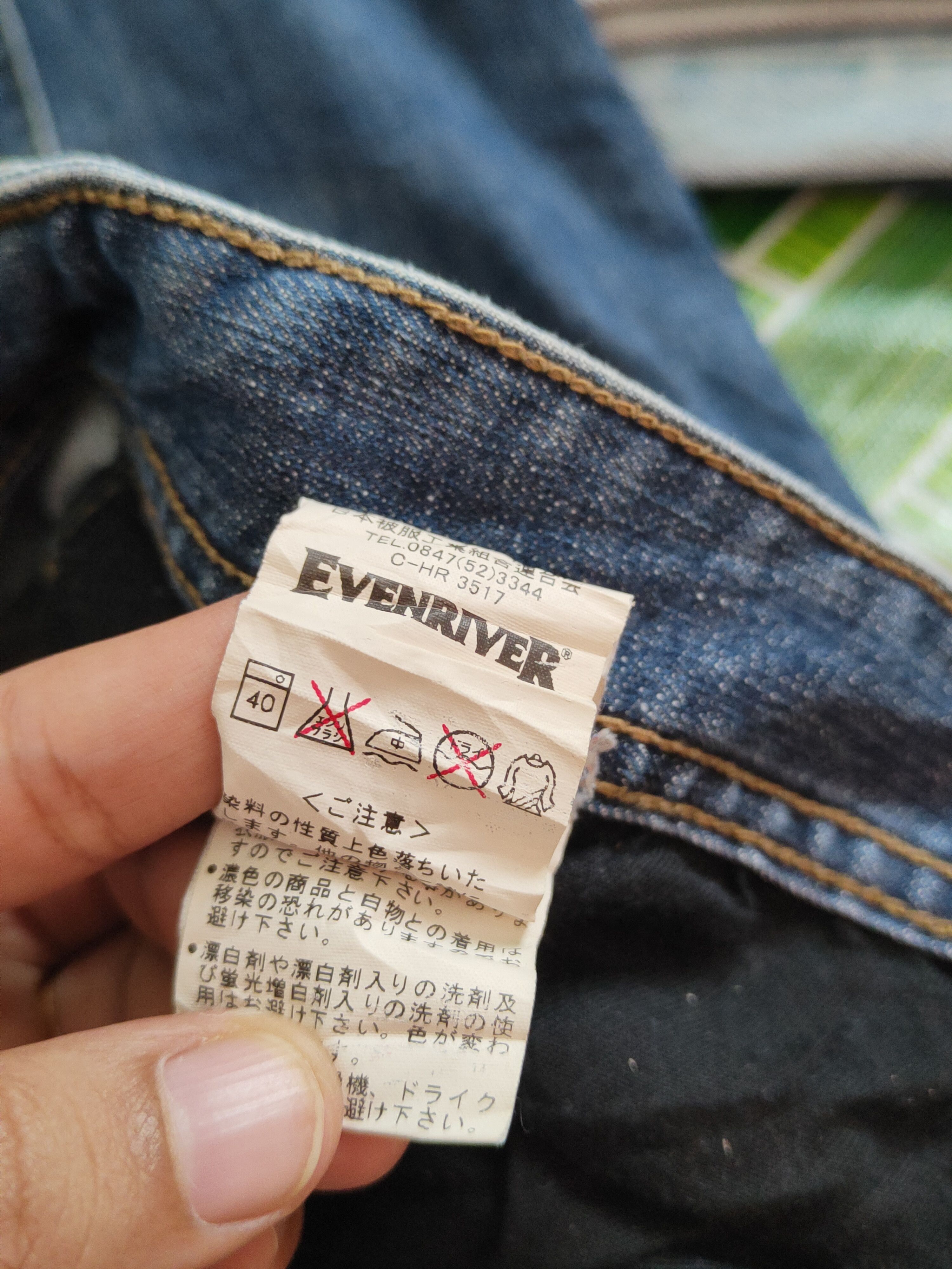 Japanese Brand Evenriver Dark Blue Faded Distressed Ripped Jeans #S2361 Size US 34 / EU 50 - 15 Thumbnail