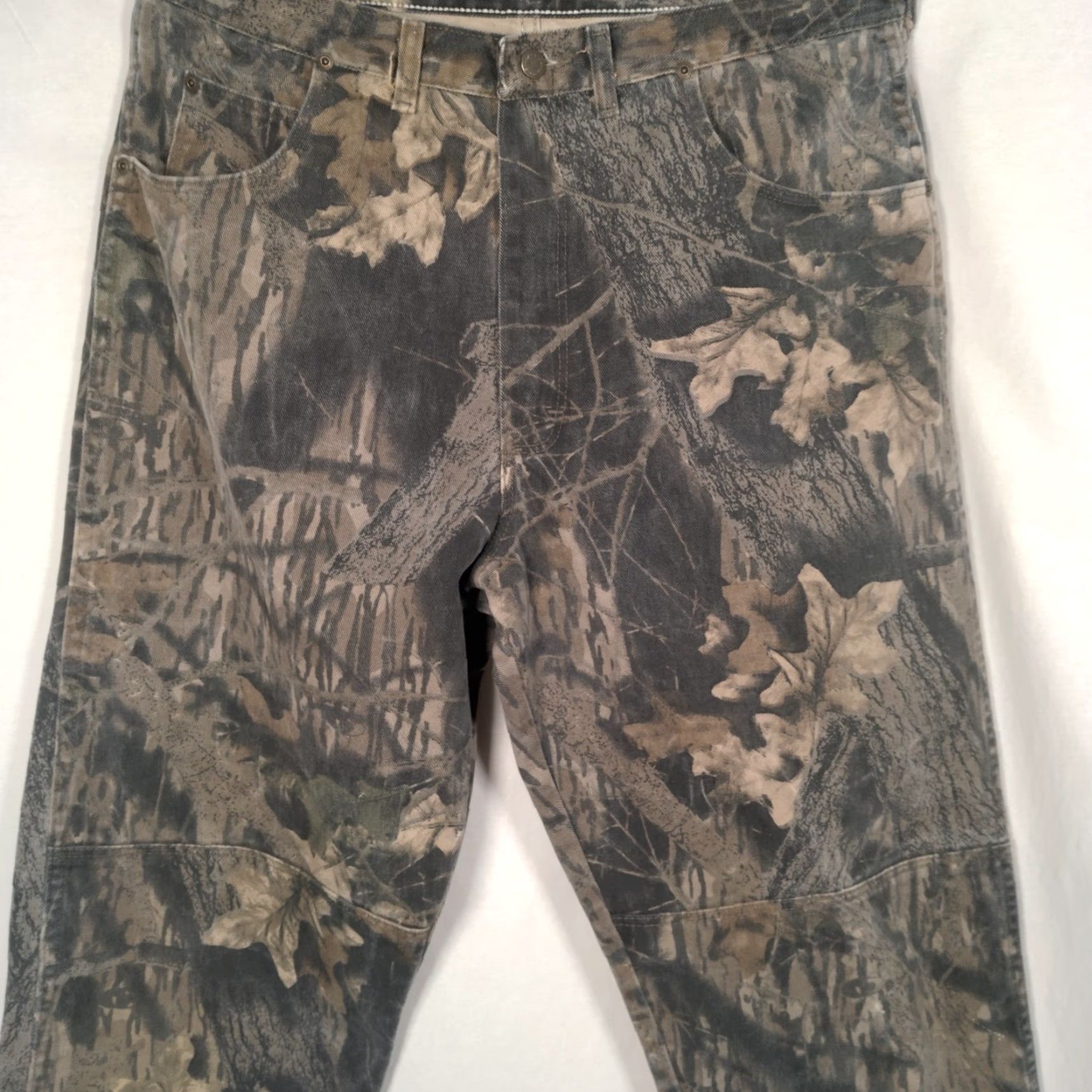 Wrangler VINTAGE Wrangler Jeans Men 36x33 Camouflage Double Knee Hunting Mossy Oak Denim 5-Pocket Straight Size US 36 / EU 52 - 6 Thumbnail
