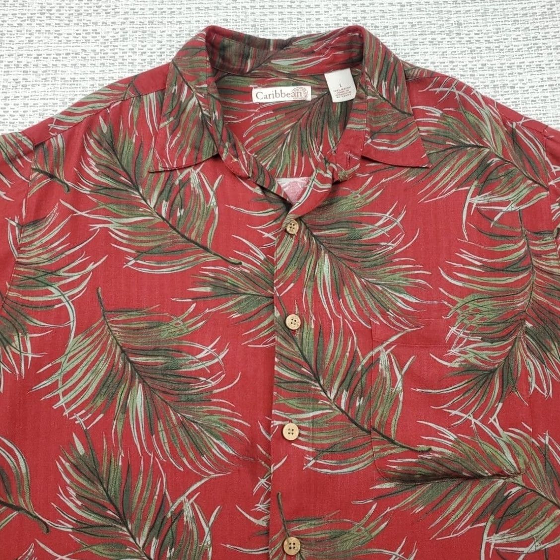 ALOHAS Caribbean Hawaiian Shirt Mens L Button-Up Short Sleeve Floral Aloha Shirt Size US L / EU 52-54 / 3 - 4 Thumbnail