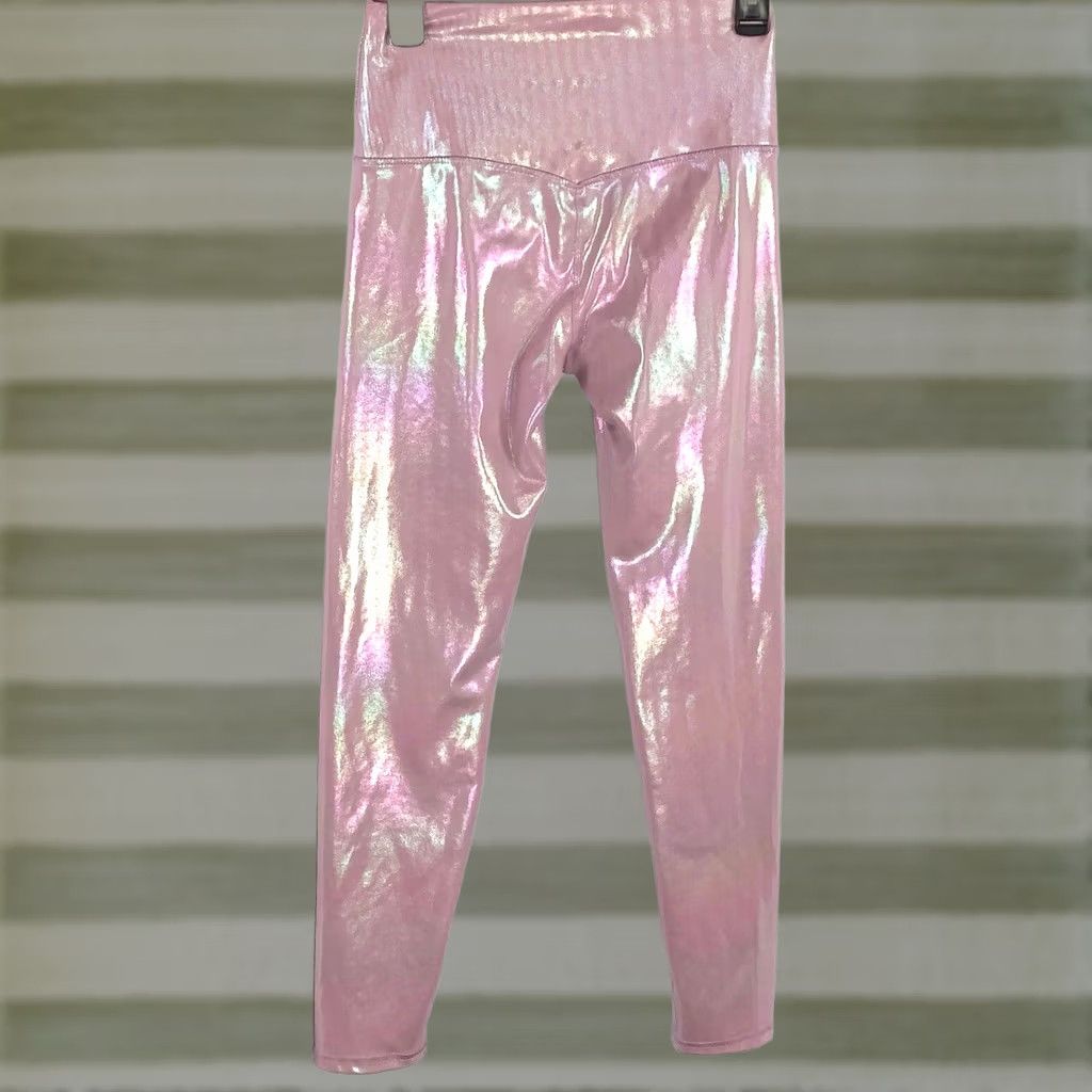 Vintage Ellie active Gym leggings 8-10 Pink Metallic High Rise Yoga Pants - Casual Size 30" / US 8 / IT 44 - 1 Thumbnail