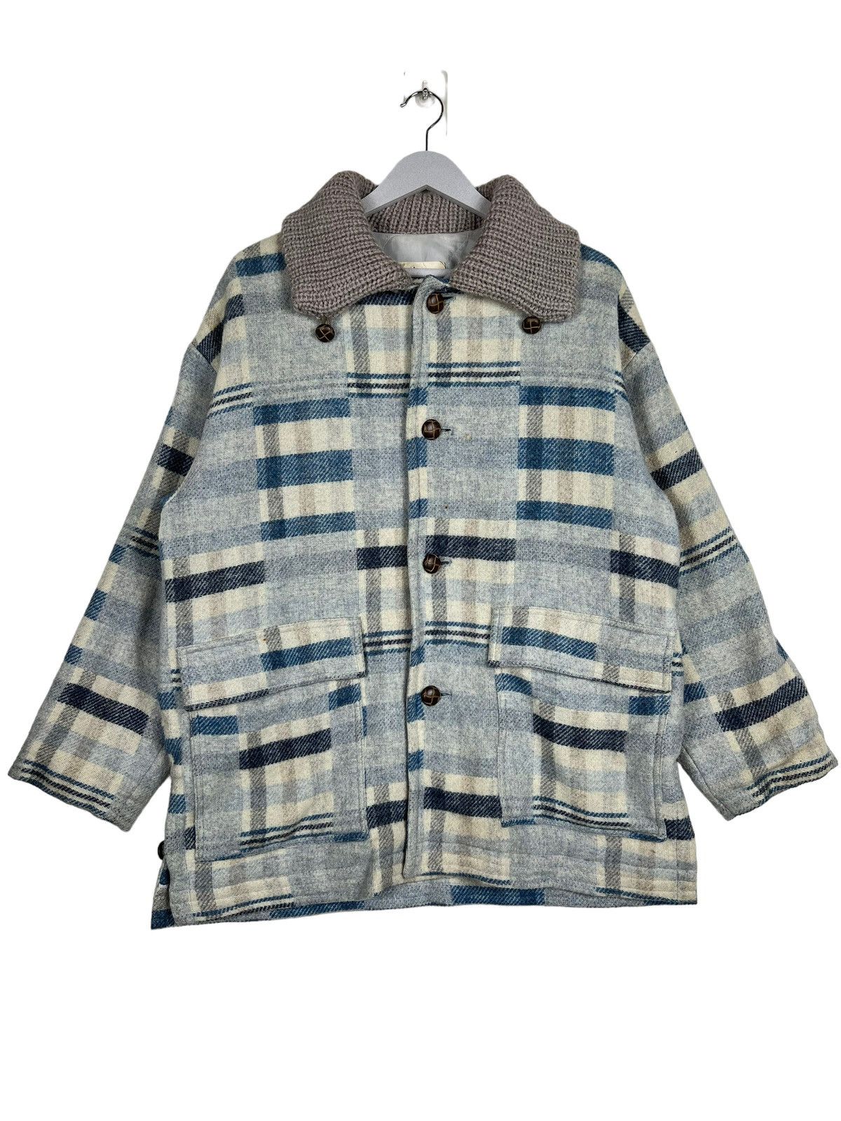Japanese Brand 🔥 PAT HAGUE NAKAMURA WOOL PATCHWORK RIM COAT JACKET Size US L / EU 52-54 / 3 - 2 Thumbnail