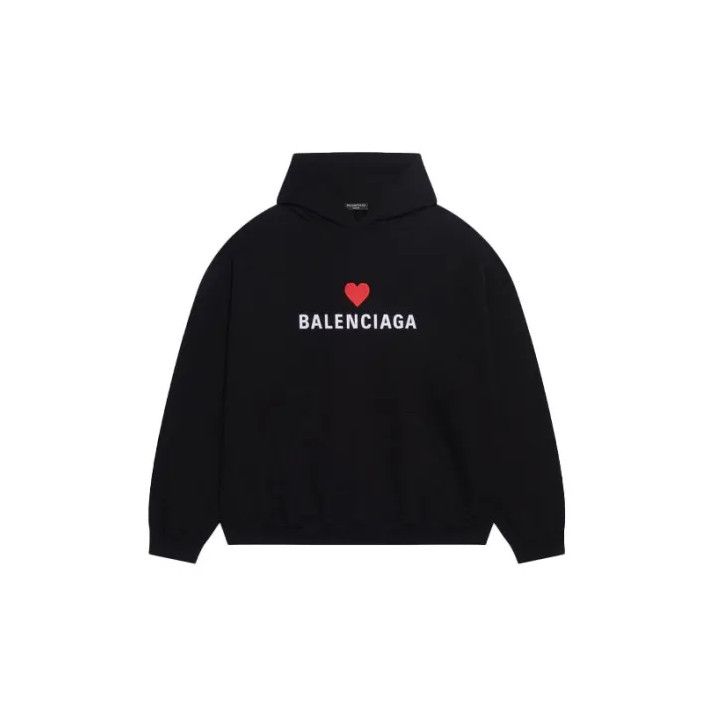 Balenciaga Balenciaga Black Heart Logo Sweatshirt Size US L / EU 52-54 / 3 - 1 Thumbnail