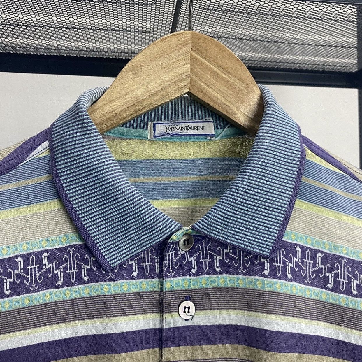 Yves Saint Laurent Vintage Yves Saint Laurent YSL Pour Homme Jacquard Stripe Size US M / EU 48-50 / 2 - 8 Thumbnail