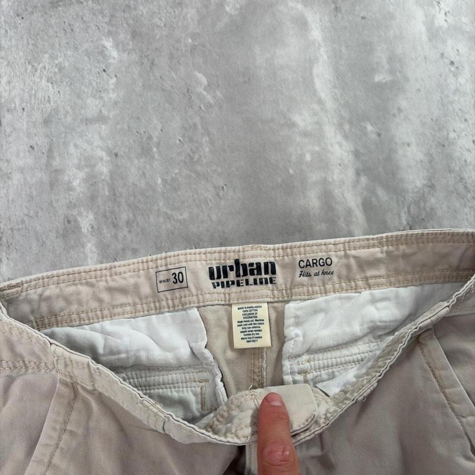 Other Y2K Beige Urban Pipeline Grunge Baggy Cargo Shorts Size US 30 / EU 46 - 5 Thumbnail