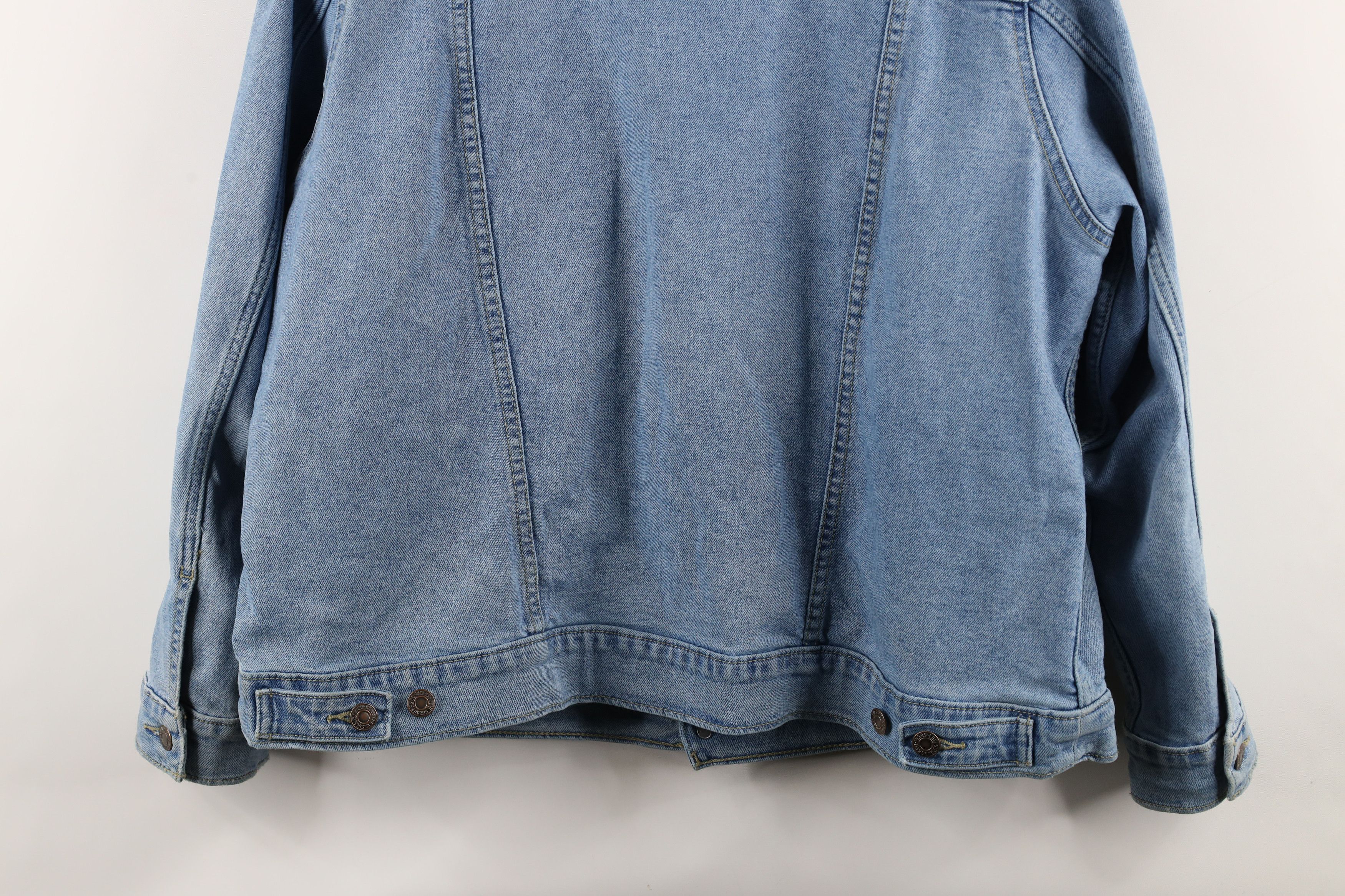 Levi's × Vintage Y2K Levis Stretch Full Button Denim Jean Trucker Jacket Size XL / US 12-14 / IT 48-50 - 17 Thumbnail
