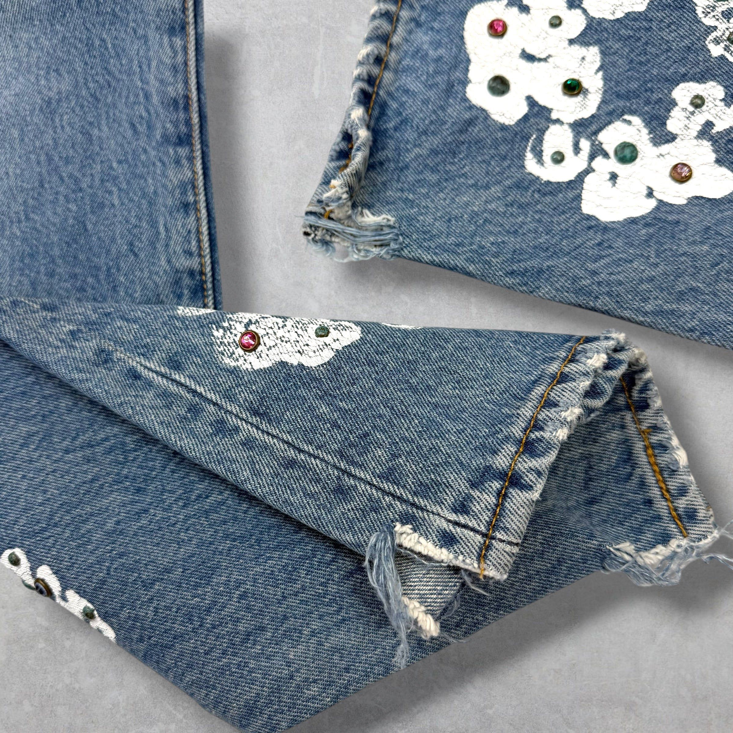 Levi's Denim Tears Levis 501 Rhinestone Jeans 33 Size US 33 - 7 Thumbnail