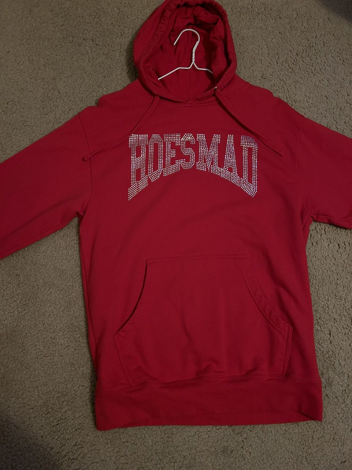image of Hoes Mad Hoodie in Red, Men's (Size Large)