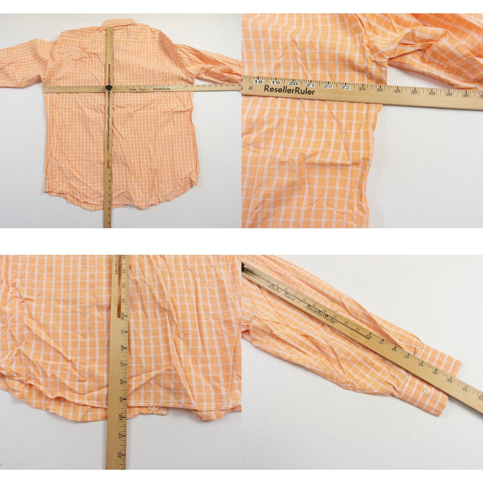 Tommy Bahama Tommy Bahama Button-Up Shirt Mens 16.5 Orange Check Long Sleeve Collared Casual Size US L / EU 52-54 / 3 - 8 Thumbnail