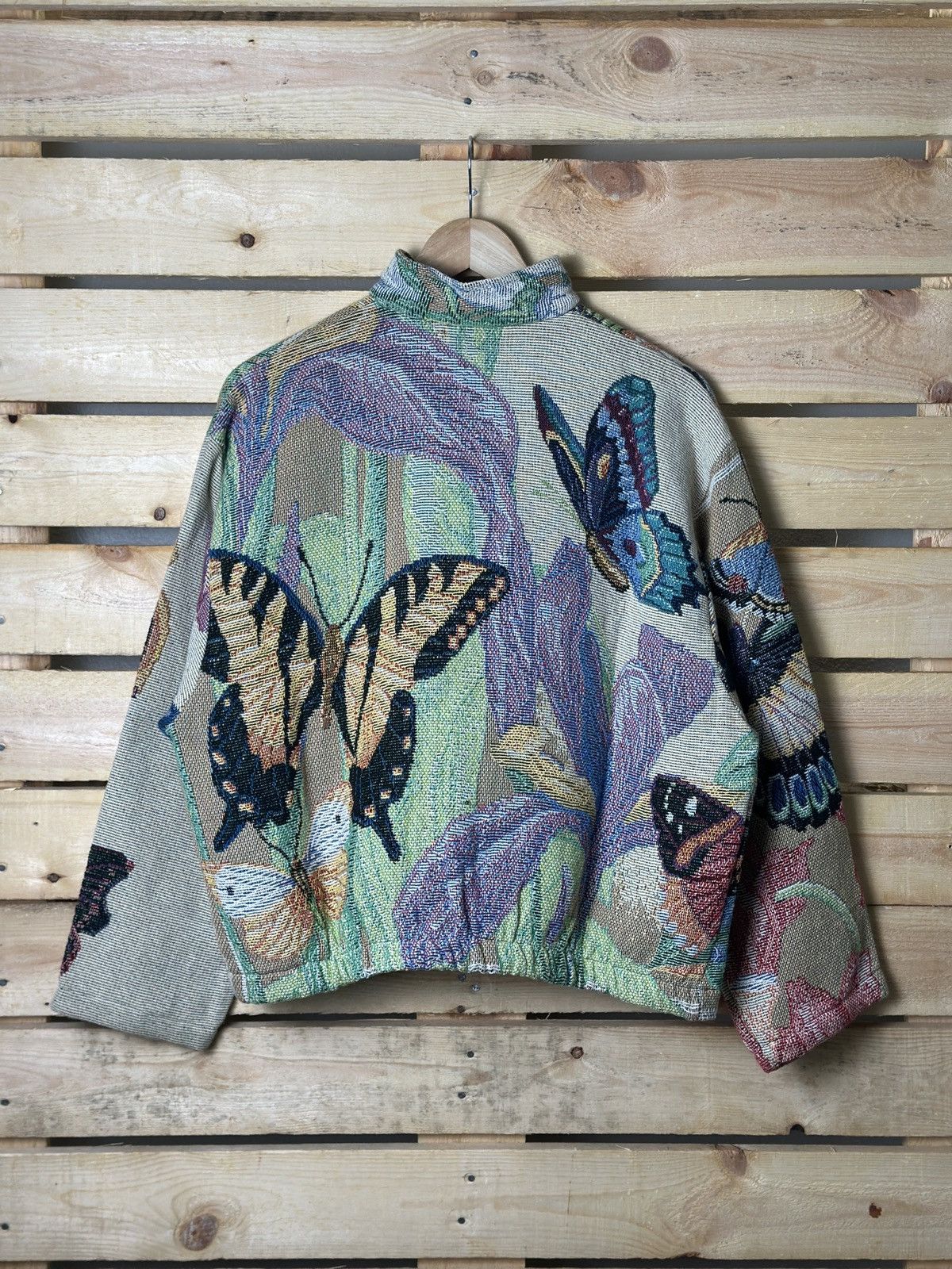 Beauty Beast × Designer 🔥Rare🔥Mari-e USA Fullprint Butterfly Knit Jacket Size US M / EU 48-50 / 2 - 3 Thumbnail