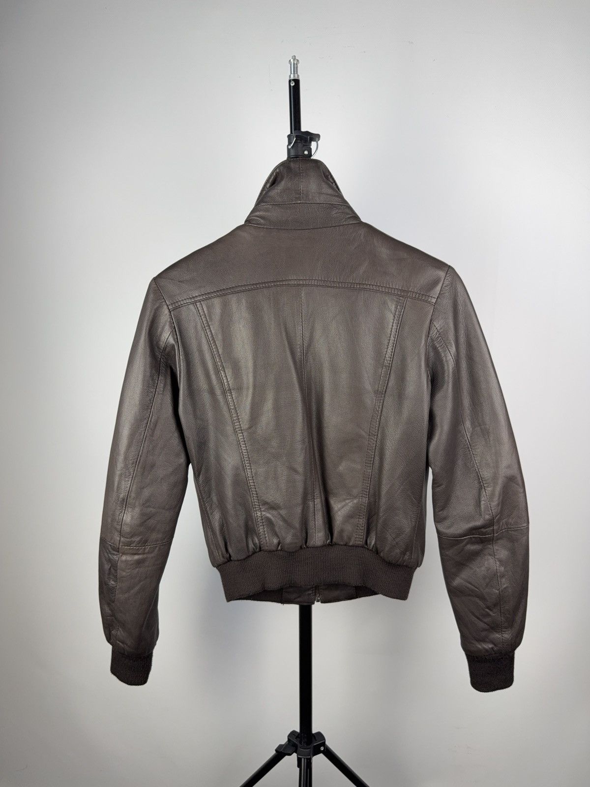 Leather Made in Italy Brown Real Leather Bomber Jacket Size 3 Size M / US 6-8 / IT 42-44 - 10 Thumbnail