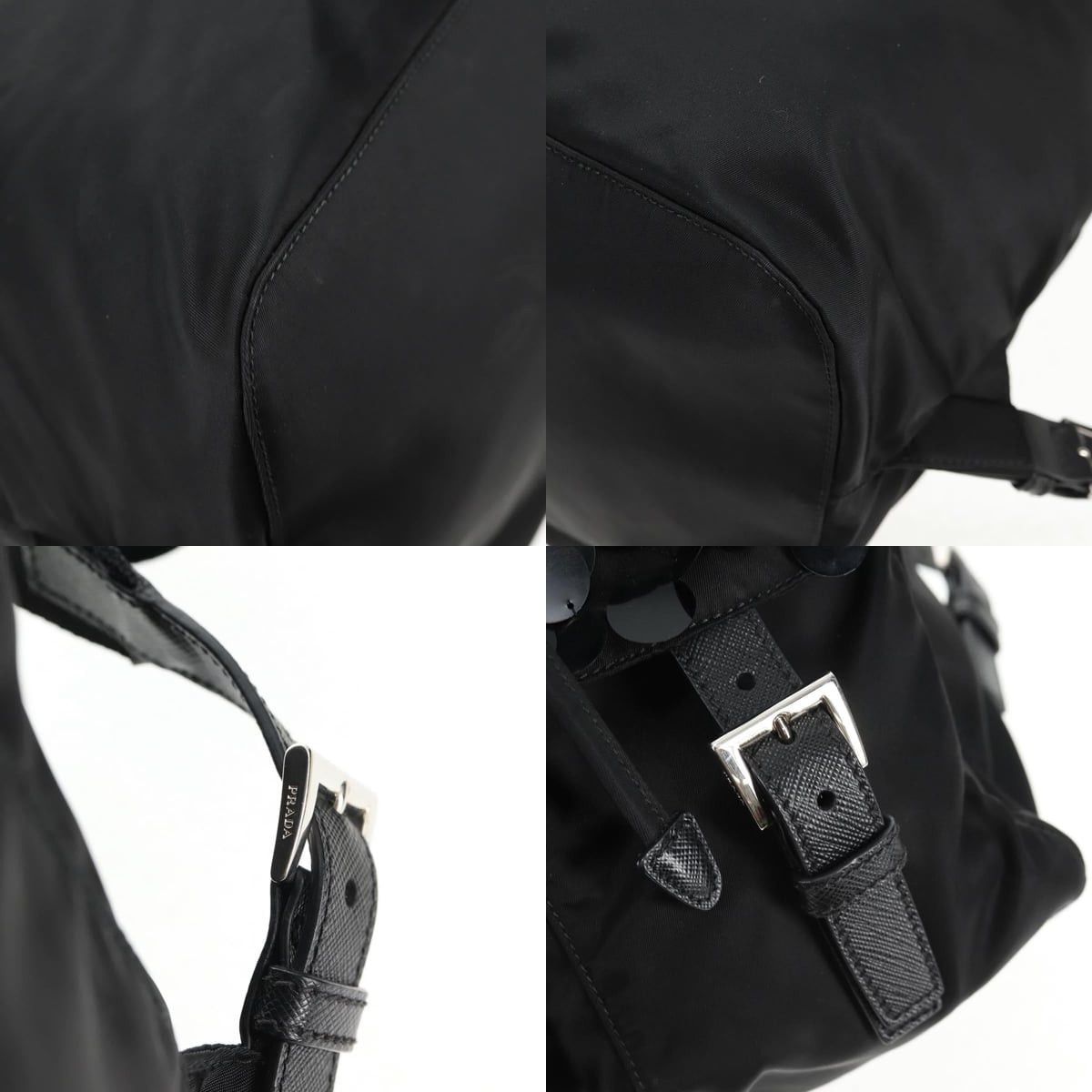 Prada PRADA Sequin Backpack Nylon Black Silver Size ONE SIZE - 12 Thumbnail