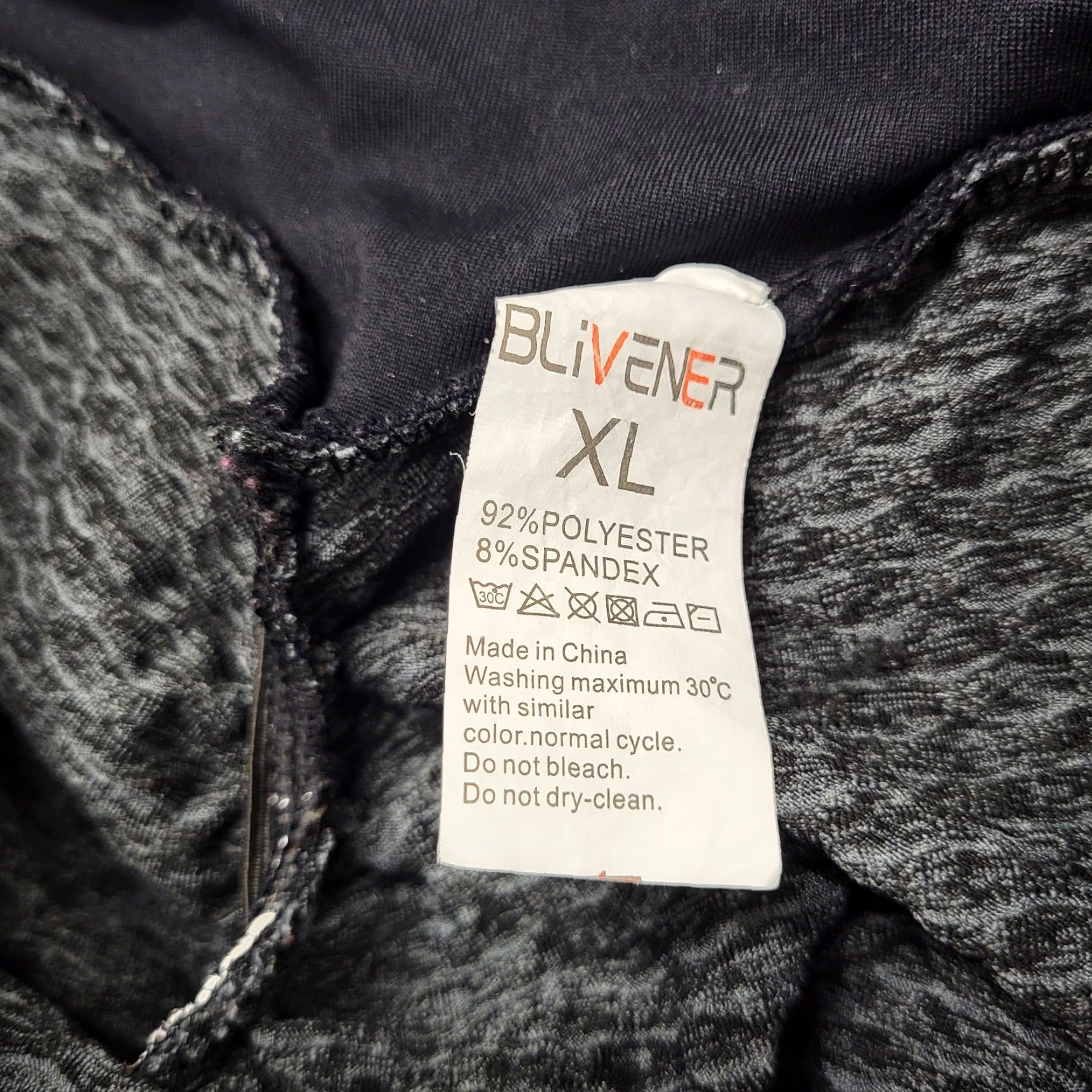 Vintage Blivener Leggings Womens XL Butt Lifting Textured Gray Scrunch Stretch Cropped Size 32" / US 10 / IT 46 - 3 Thumbnail