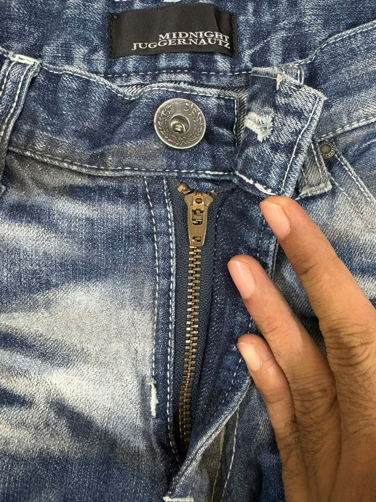 Japanese Brand Vintage Japanese Brand Paint Distress Jeans Like Numbernine Size US 28 / EU 44 - 3 Thumbnail