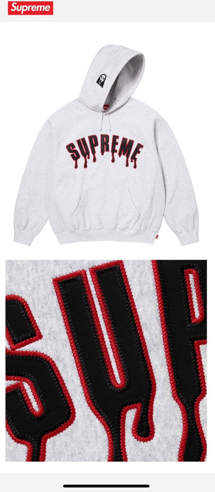 Supreme Supreme X GhostFace Curved Arc Hoodie Size US M / EU 48-50 / 2 - 1 Thumbnail