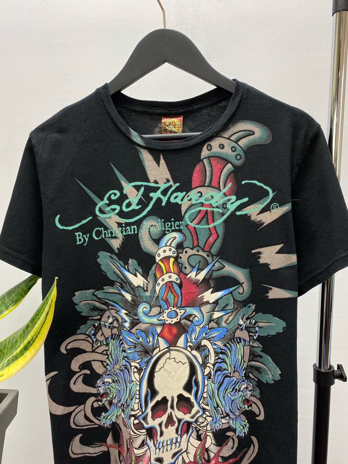 Christian Audigier Christian Audigier Crazy Y2K Ed Hardy Skull T-Shirt Vintage Size US L / EU 52-54 / 3 - 9 Thumbnail