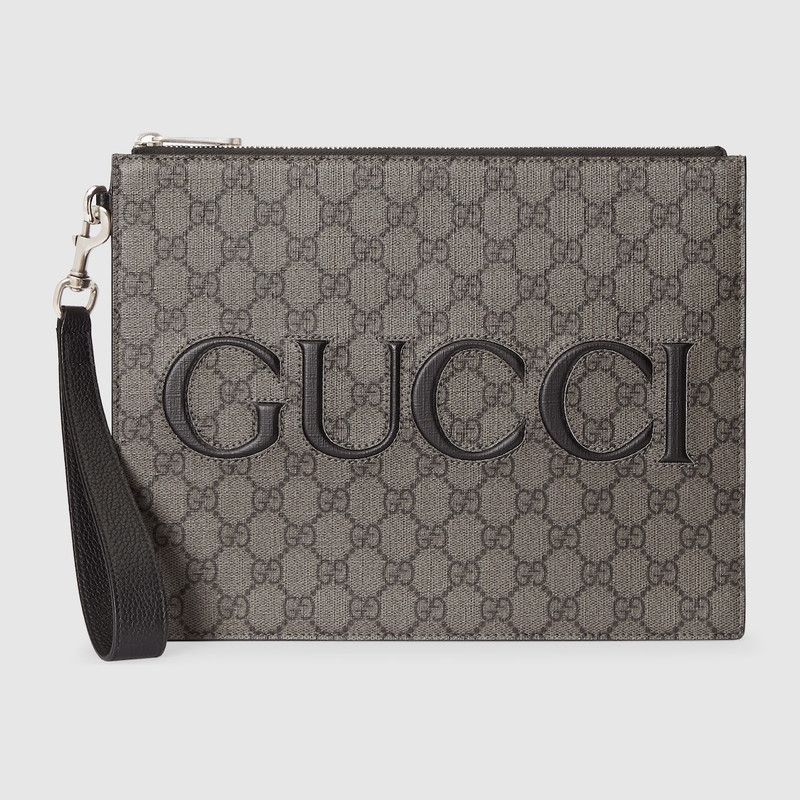 Gucci oc11z1225 Size: OS / Pouch With Strap in Beige & Black Size ONE SIZE - 1 Thumbnail
