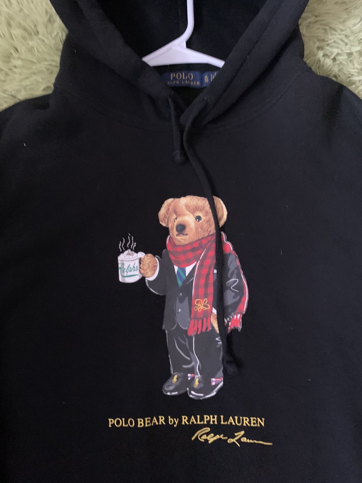 Mens polo bear hoodie best sale