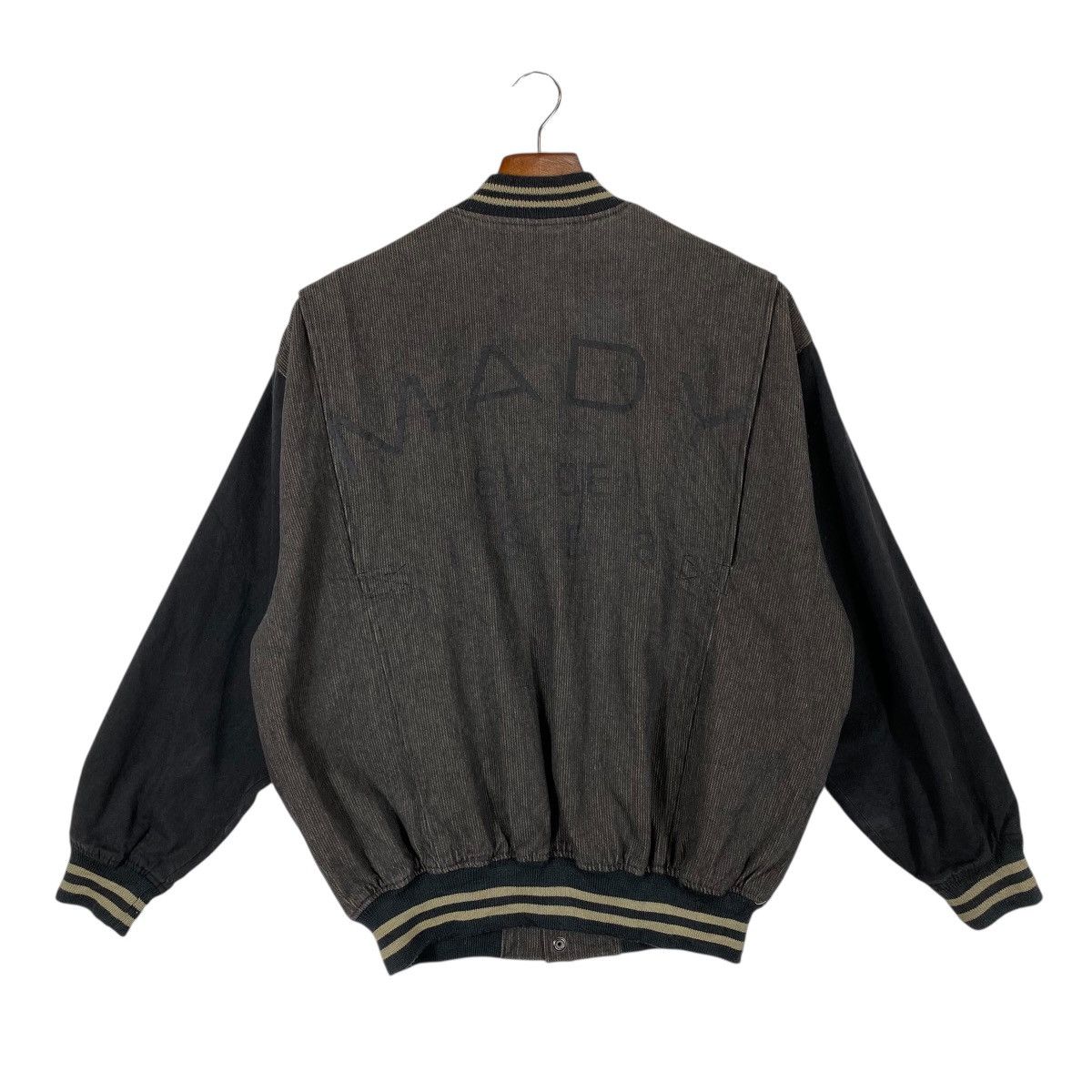Japanese Brand Vintage Mady Club Varsity Jacket L Size Grey/Black Colour Size US L / EU 52-54 / 3 - 12 Thumbnail