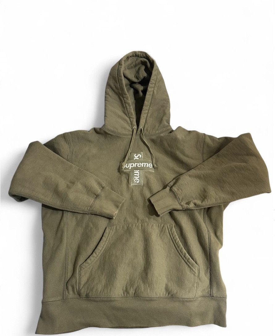 Supreme Supreme fw20 cross logo hoodie Olive Size US M / EU 48-50 / 2 - 1 Thumbnail