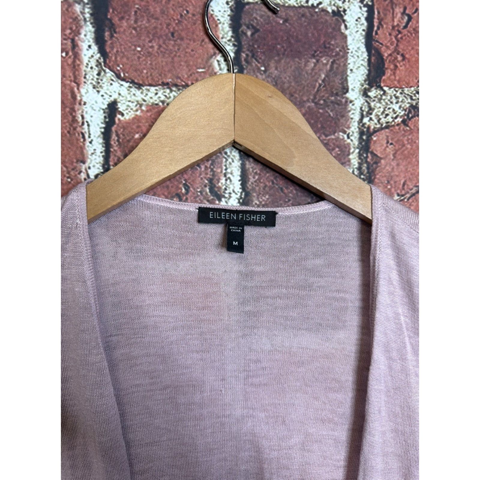 Eileen Fisher Eileen Fisher Cardigan Shirt Knit Open Front 3/4 Sleeve Pink M Womens Size M / US 6-8 / IT 42-44 - 2 Thumbnail