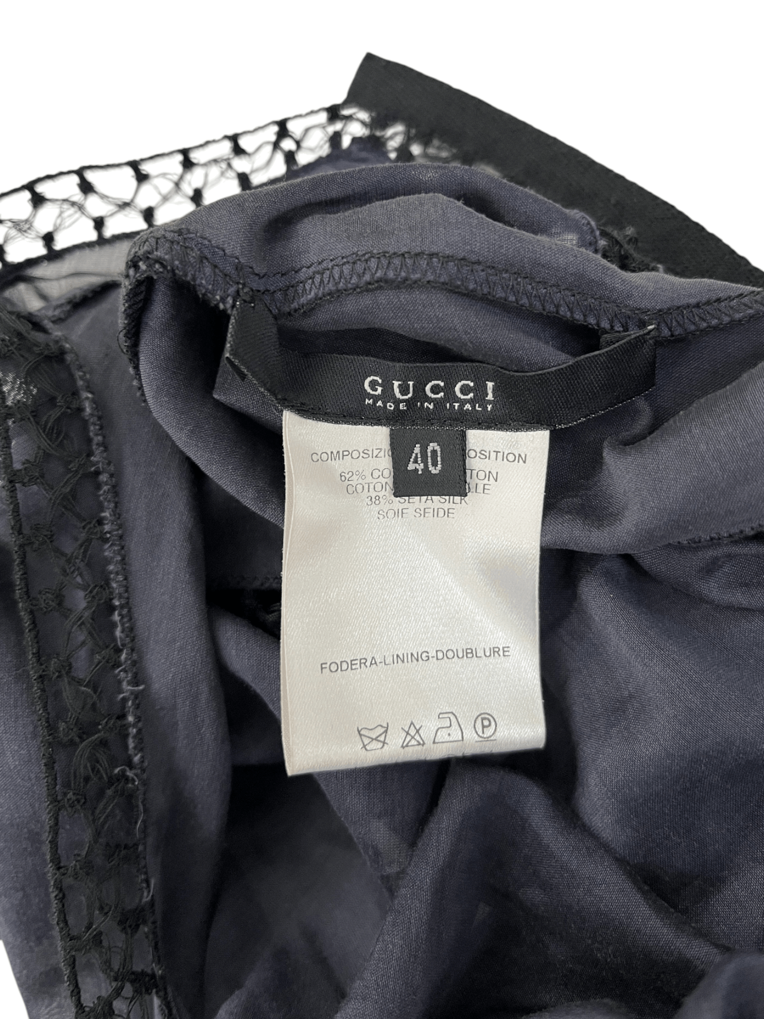 Gucci Gucci Black Sheer Cotton Blouse Size S / US 4 / IT 40 - 6 Thumbnail