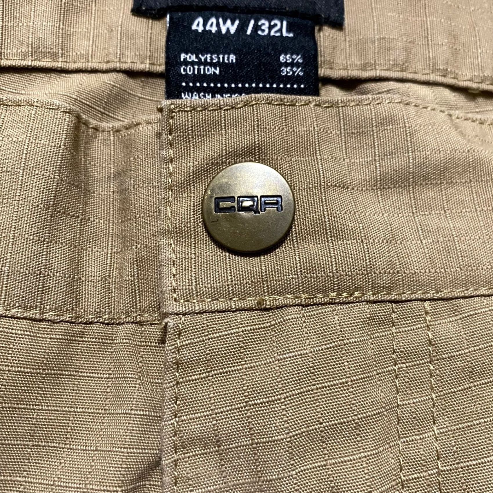 Vintage CQR Beige Cargo Pants Mens 44x32 Straight Regular Pockets Dep Casual Workwear Shirt? Size US 44 / EU 60 - 4 Thumbnail