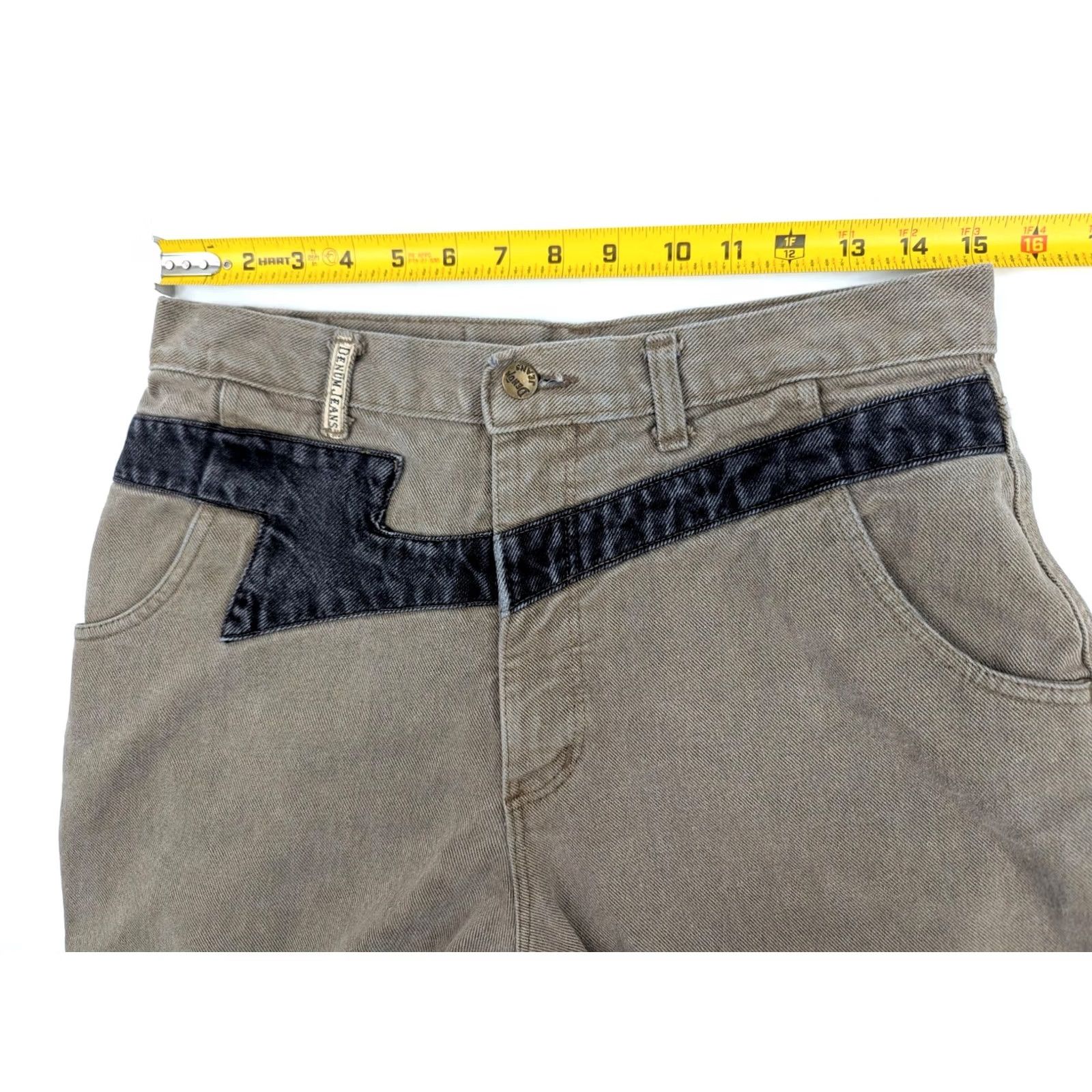 Vintage VINTAGE Denum Jeans Women Tapered Jeans 30x34 Brown Y2K Lightning Accent Back Pockets Made in USA Regular Inseam 34 Size 30" / US 8 / IT 44 - 7 Thumbnail