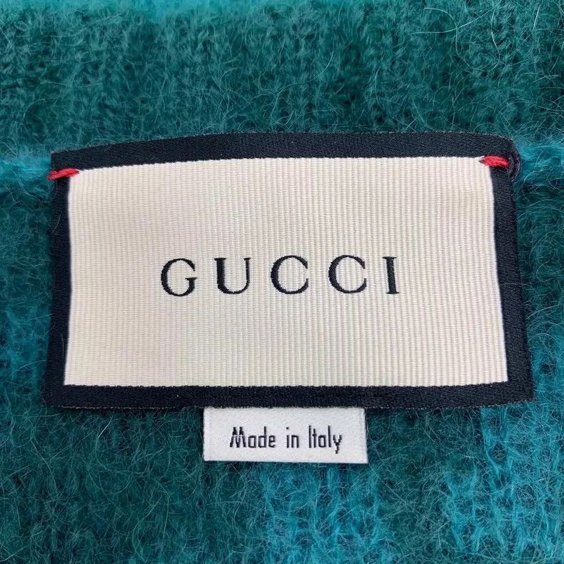 Gucci Gucci Blue logo jacquard full-printed horsehair V-neck long Size M / US 6-8 / IT 42-44 - 5 Thumbnail