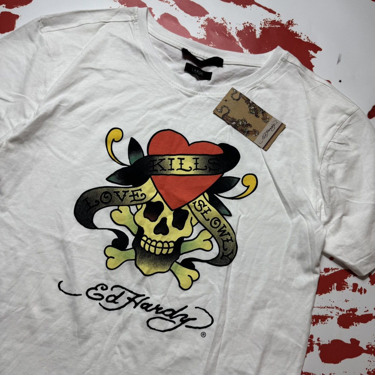 Ed Hardy vintage y2k ed hardy big logo t shirt brand new Size US L / EU 52-54 / 3 - 2 Thumbnail