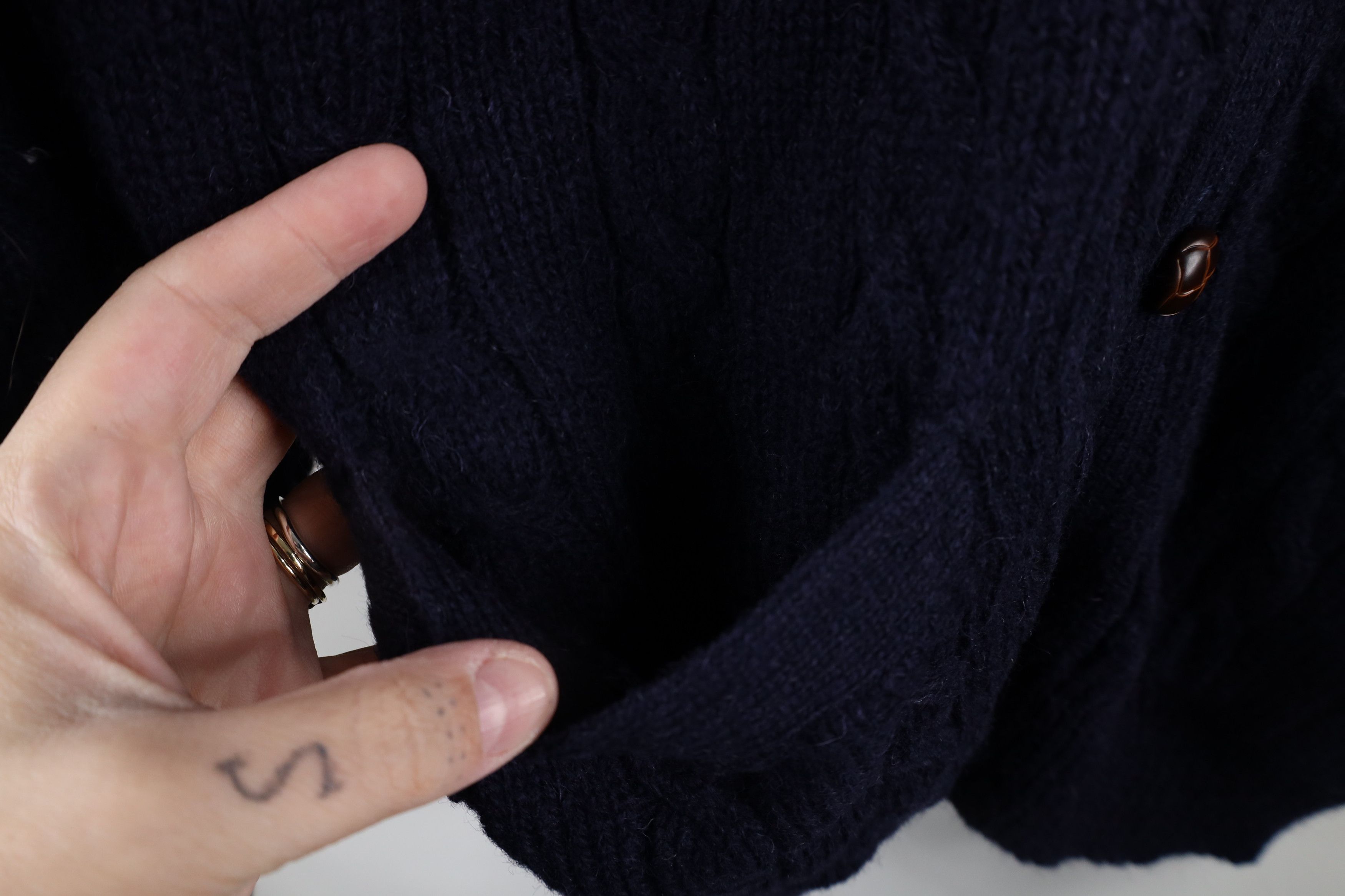 Vintage Vintage 90s Streetwear Chunky Cable Knit Cardigan Sweater Size US XL / EU 56 / 4 - 5 Thumbnail