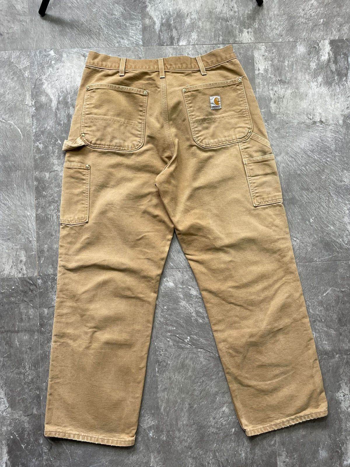 Carhartt Vintage Baggy Carhartt Double Knee Faded Tan Dirty Carpenter Size US 34 / EU 50 - 1 Thumbnail